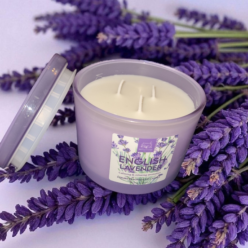 English Lavender Luxury Fragranced Candle - 13oz - Picture 2 of 3